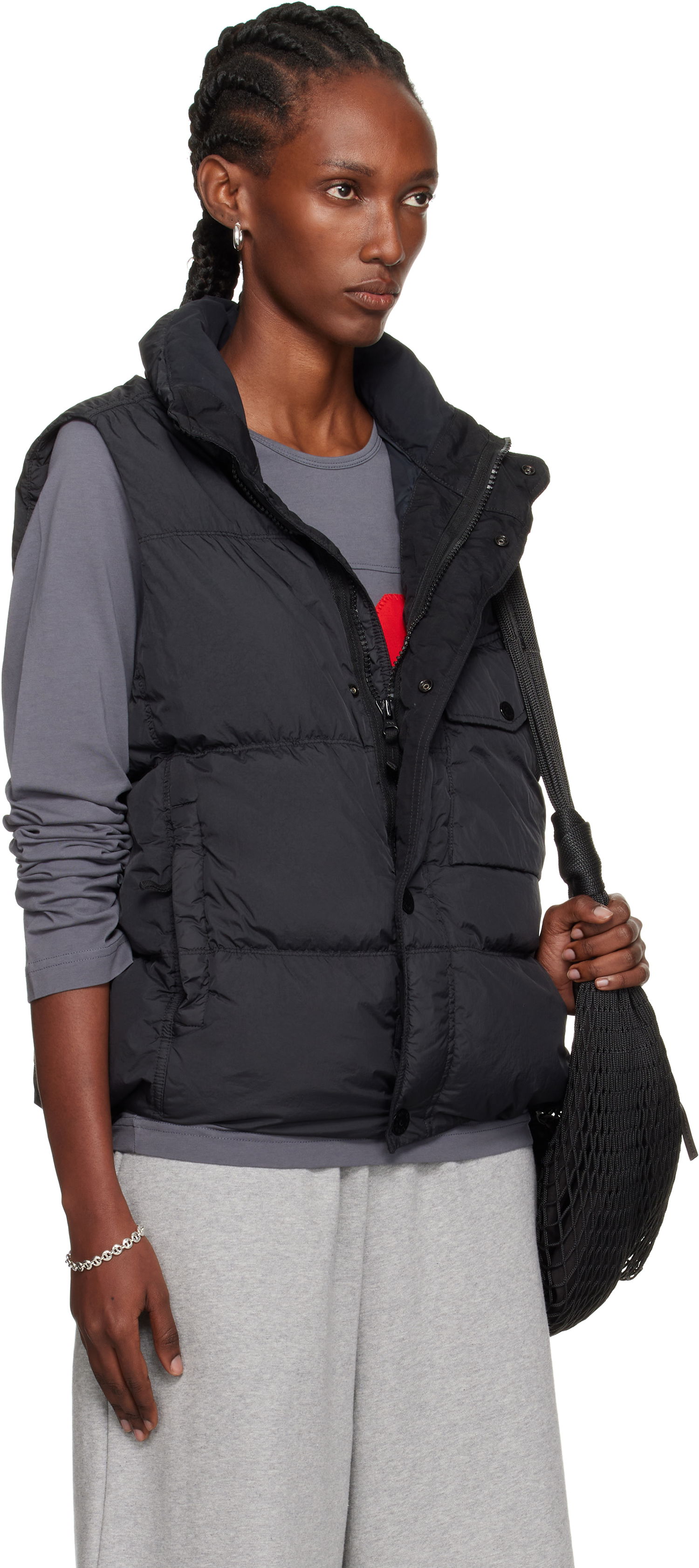 Väst Stone Island Recycled Nylon Down Vest Svart | K2-S15-G1000-03-S0A23, 1