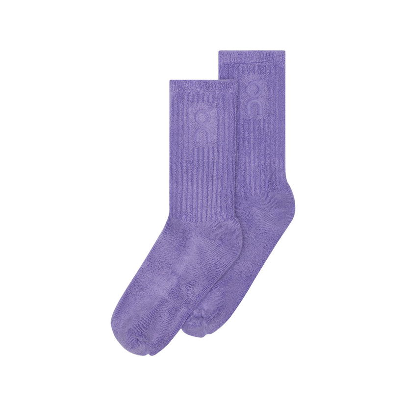 Strumpor On Running Terry Socks High Purpur | 2UF10123359
