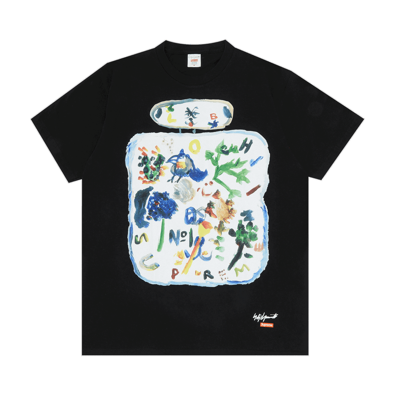 T-shirt Supreme Yohji Yamamoto x Paint Tee Svart | FW22T3 BLACK, 0