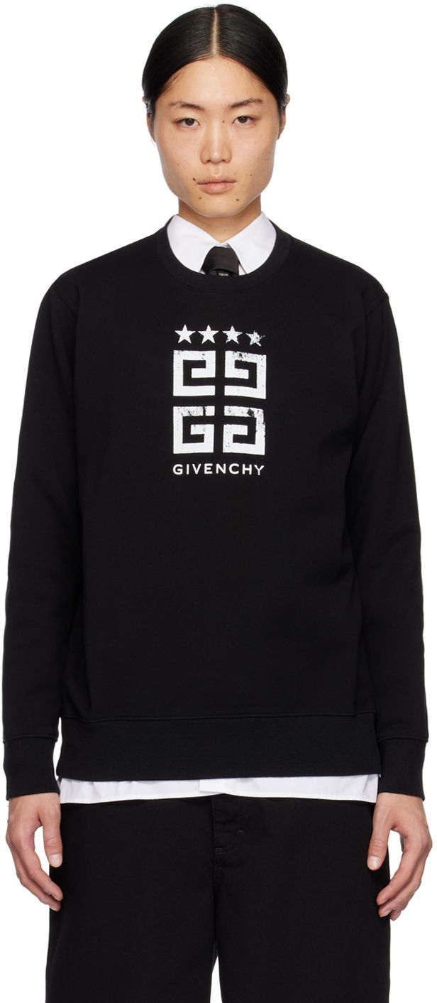 Sweatshirt Givenchy 4G Stars Sweatshirt Svart | BMJ0HA3YEL001, 0