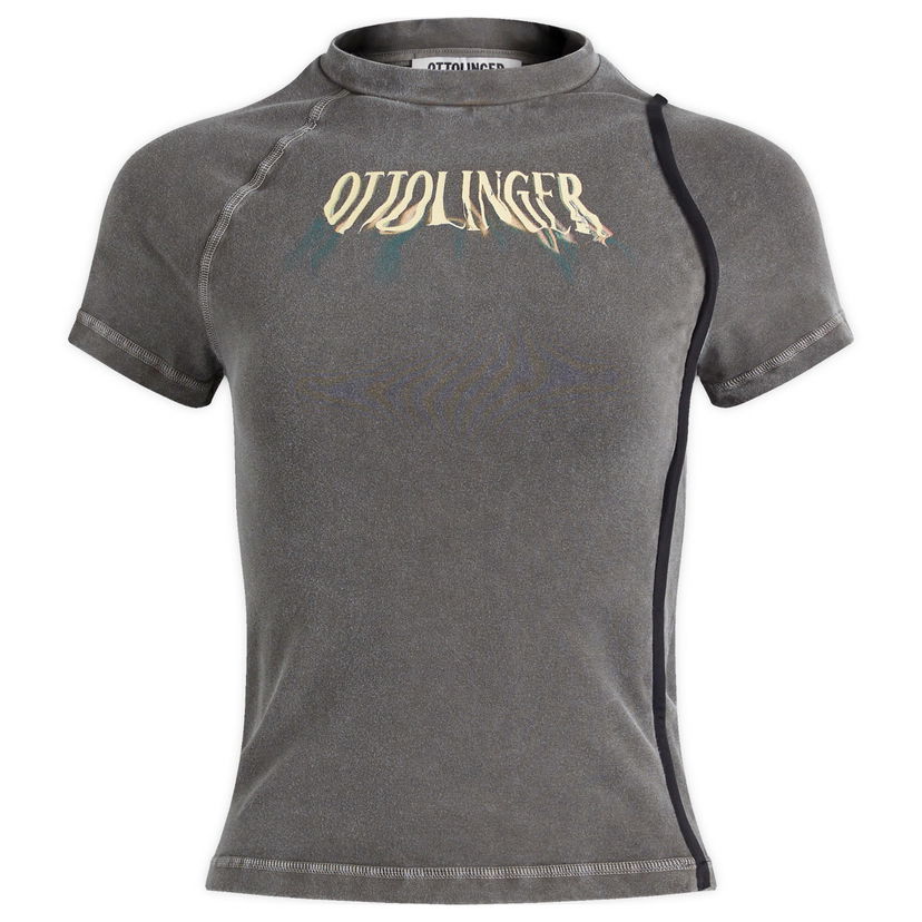 T-shirt Ottolinger Ottolinger Deconstructed Fitted T-Shirt, Size Large Grå | 2215013511-GRY