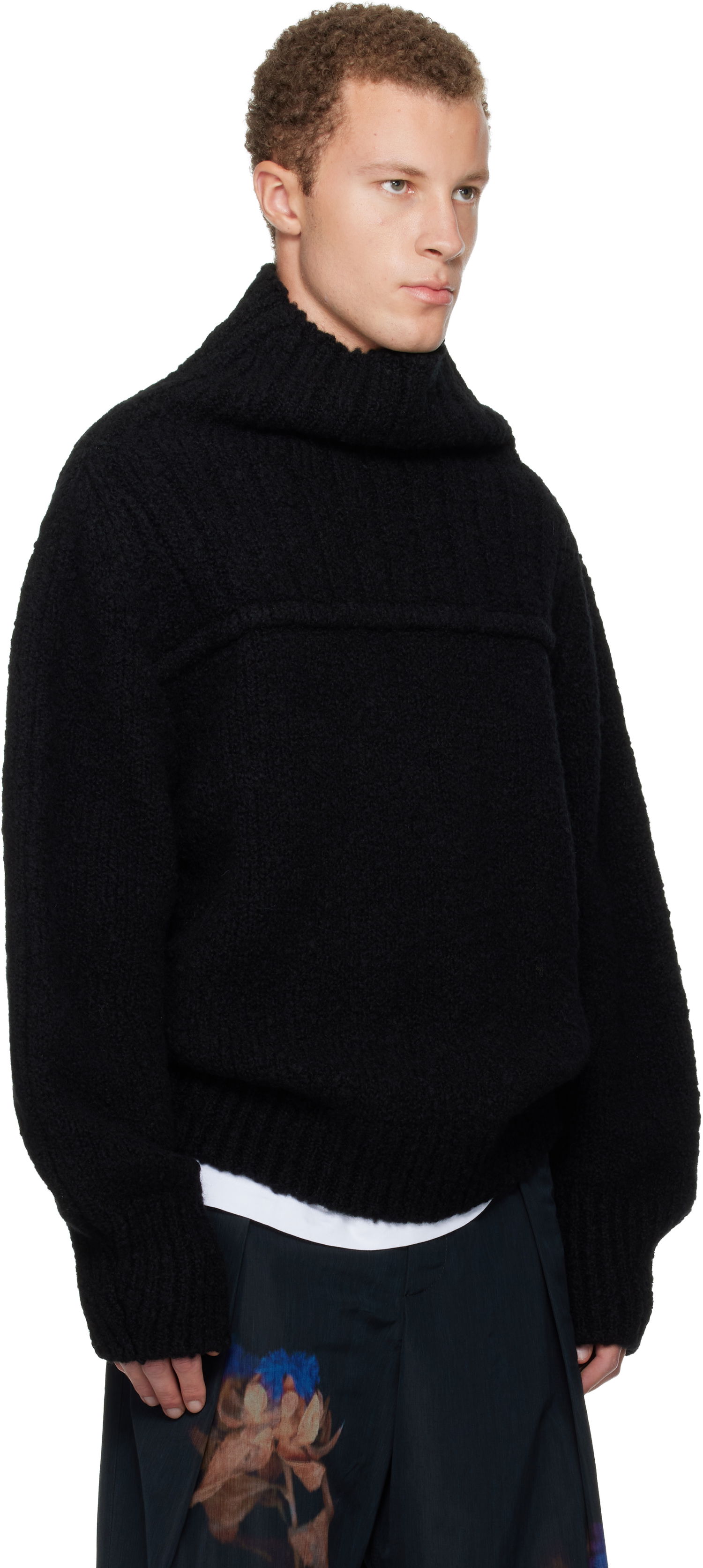Sweater Dries Van Noten Dries Van Noten Wool Turtleneck Svart | 252-021236-2721, 1