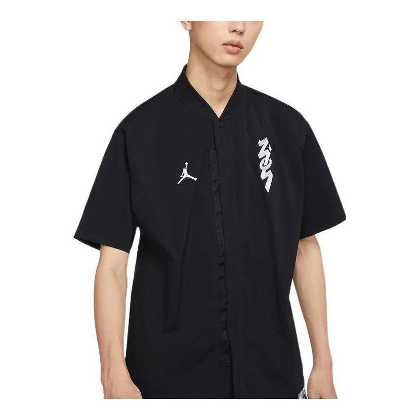 Skjorta Jordan Jordan FW22 Logo Woven Shirt Svart | DR2173-010