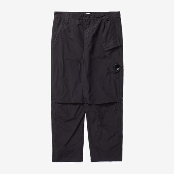 Byxor C.P. Company Flatt Nylon Regular Utility Pants Svart | 16CMPA069A-999
