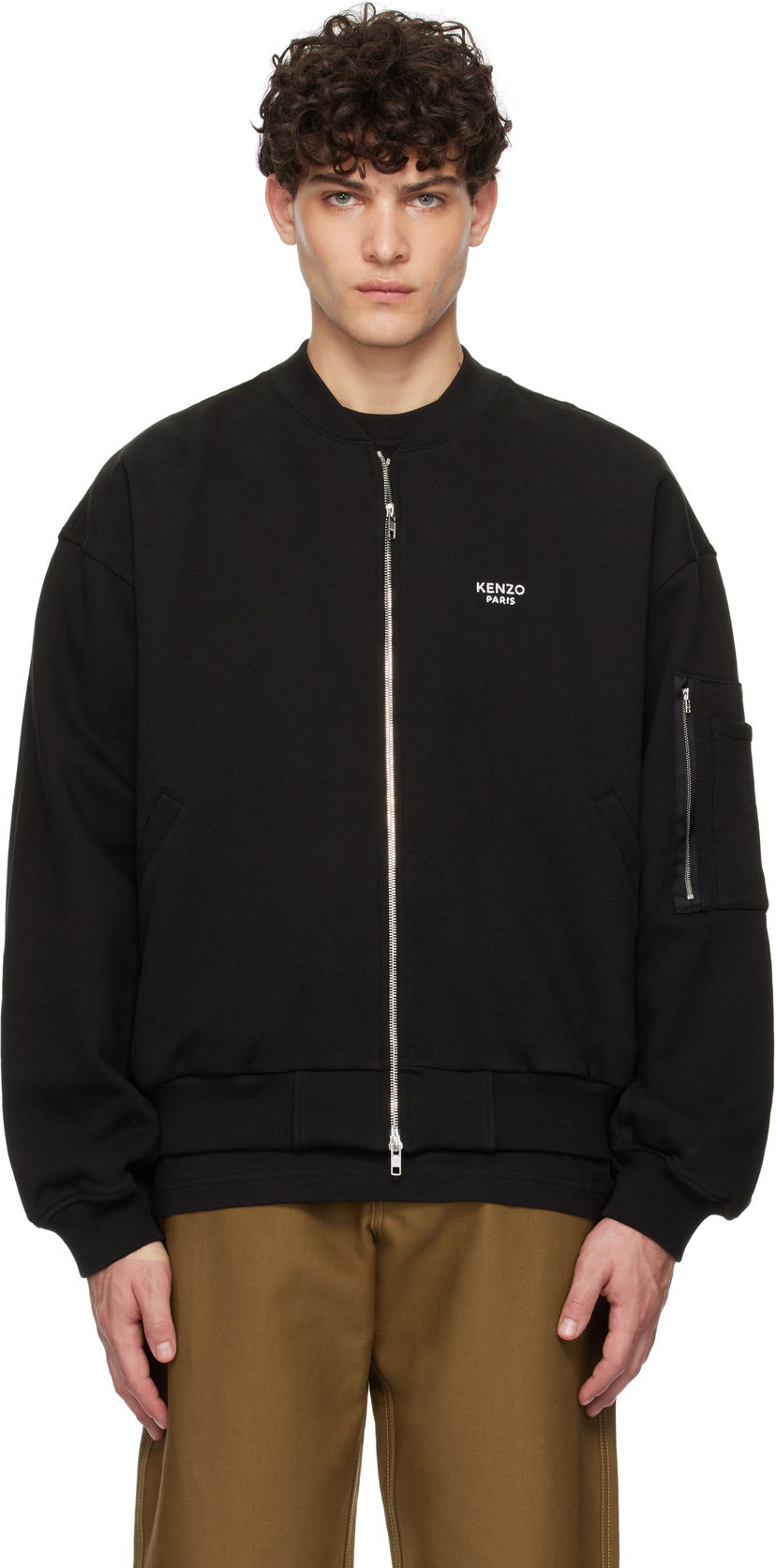 Bomberjacka KENZO Paris Pop Embroidered Bomber Jacket Svart | FF55BL2124MT