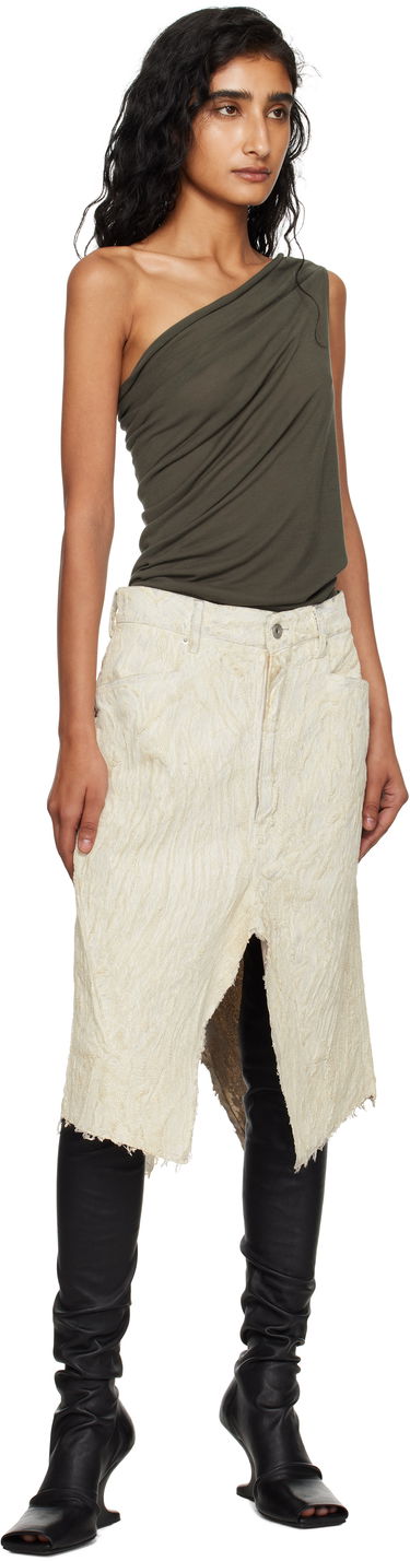 Kjol Rick Owens Rick Owens Concordians Midi Skirt Vit | RP02E4377 MMC, 3