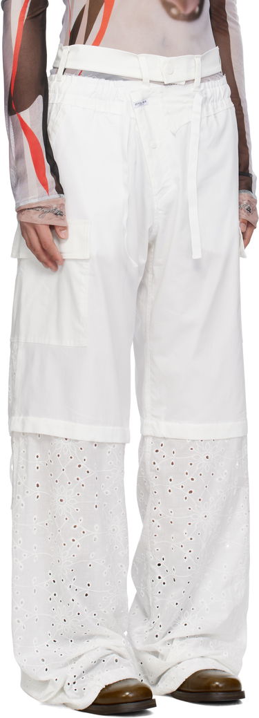 Byxor Ottolinger Ottolinger Baggy Cargo Pants with Eyelet Hem Vit | 106-200106-01, 1