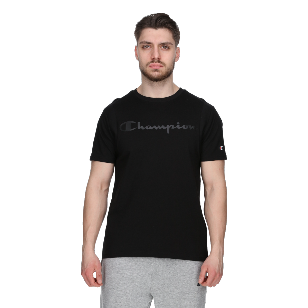 T-shirt Champion Crewneck T-Shirt Svart | 221527-KK001, 0