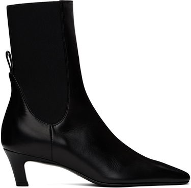 Klä TOTEME TOTEME 'The Mid Heel' Leather Boots Svart | 214-907-813, 0
