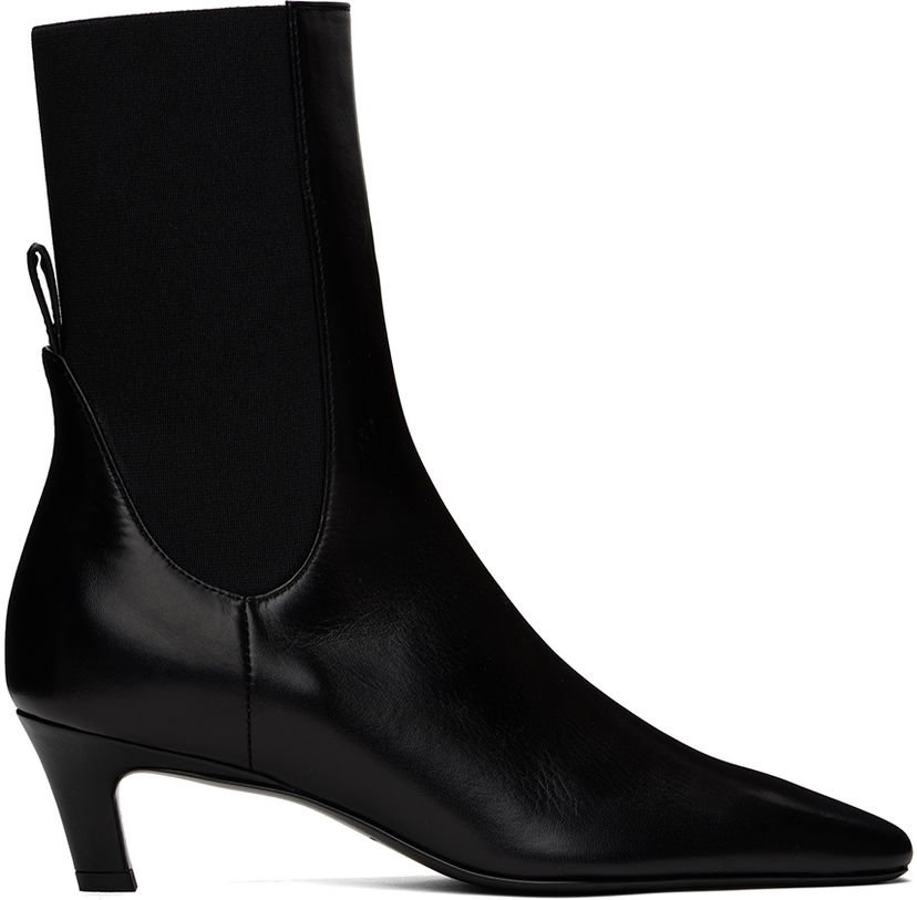 Klä TOTEME TOTEME 'The Mid Heel' Leather Boots Svart | 214-907-813