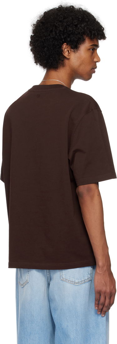 T-shirt AMI AMI Paris Cotton Tonal Ami de Coeur T-Shirt Brun | UTS074.726, 2