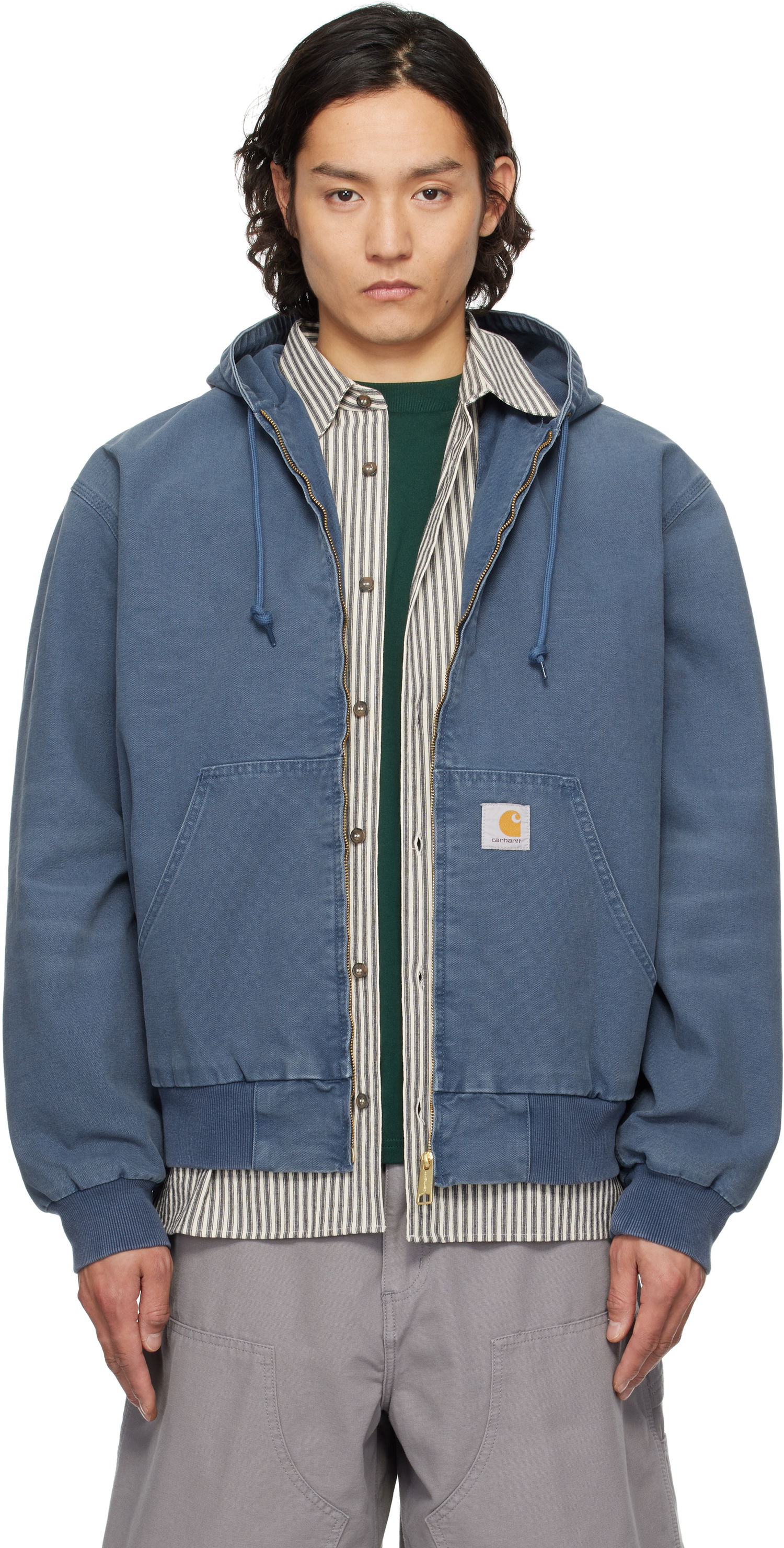 Jacka Carhartt WIP OG Active Hooded Jacket Blå | I034820, 0