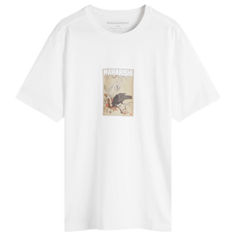 T-shirt Maharishi Maharishi Crow Heron Graphic T-Shirt, Size Large Vit | 1493-WHT