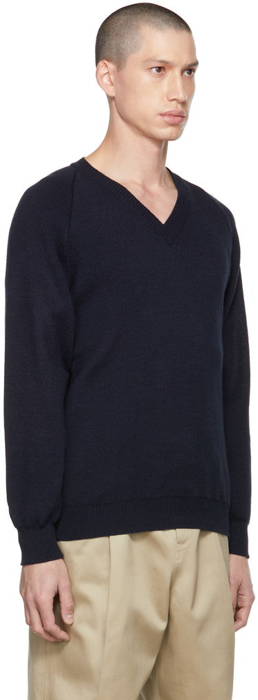 Sweater Comme des Garçons Lochaven of Scotland Edition V-Neck Sweater Mörkblå | DH-N505-051, 1