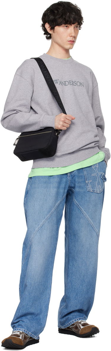 Sweater JW Anderson JW Anderson Logo Sweatshirt Grå | JW0215-PG1632, 3