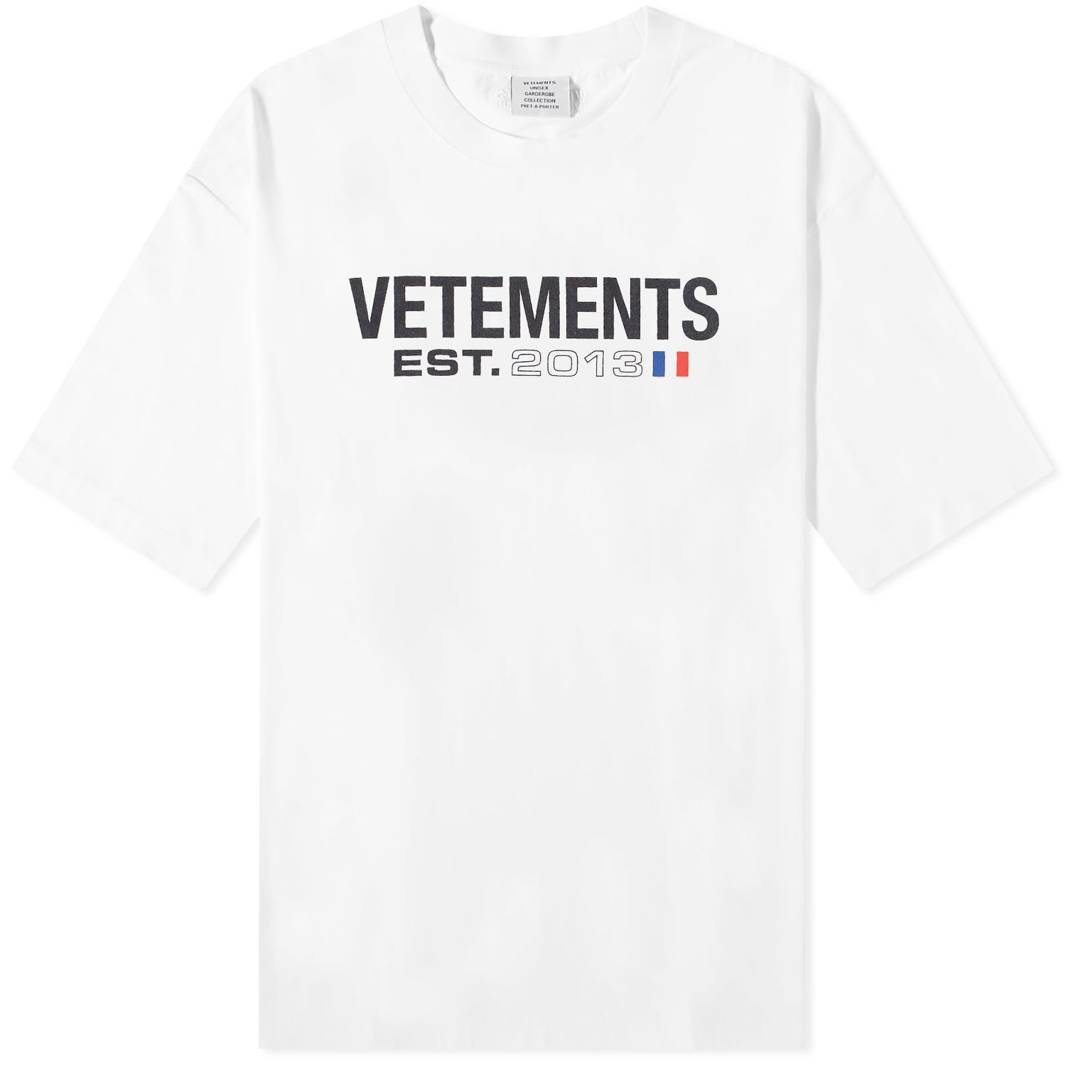 T-shirt VETEMENTS Flag Logo Tee Vit | UE54TR100W, 0