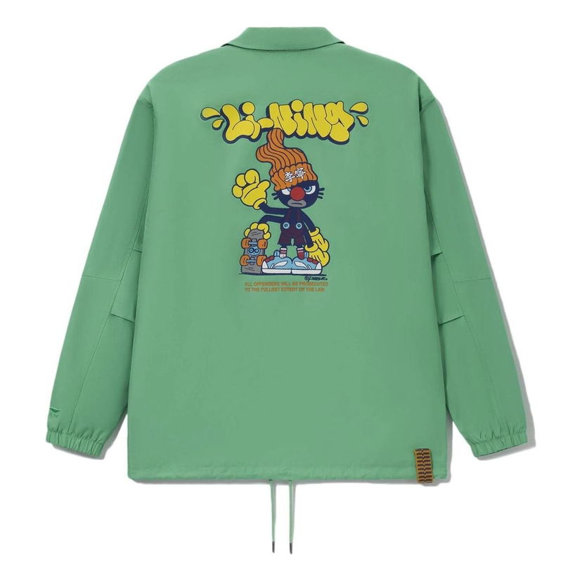 Vindjacka Li-Ning Li-Ning x Persue Crossover Cartoon Print Jacket Grön | AFDS097-1