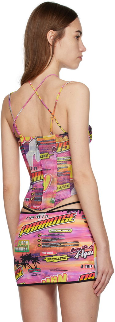 Kjol Miaou Miaou Aphex Paradise Print Tank Top Rosa | 7046PM1LOT, 2