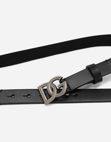Bälten Dolce & Gabbana Dolce & Gabbana Calfskin and Elastic Belt Svart | EC0086AQ61680999, 2