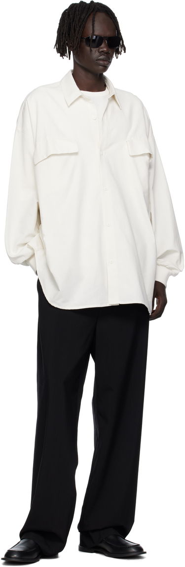Skjorta Fear of God ESSENTIALS Long-Sleeve Oxford Shirt with Flap Pockets Vit | 186SP254424F, 3