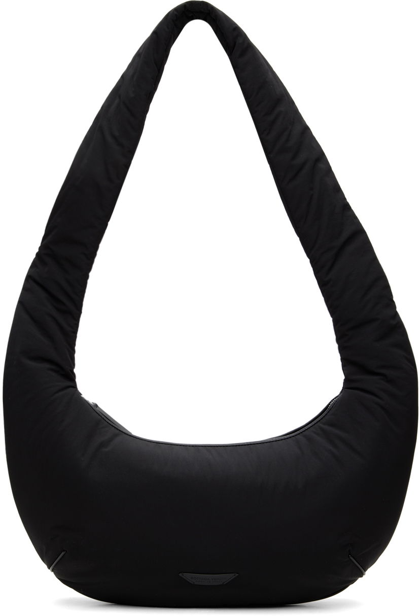Axelväska Bottega Veneta Bottega Veneta Borsa Light Paper Shoulder Bag Svart | 776219VCQGD