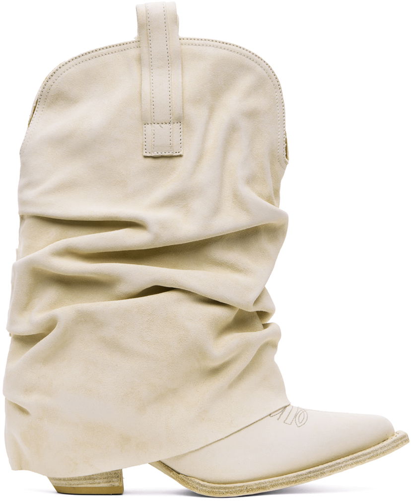 Kläder R13 R13 Low Rider Cowboy Boots Beige | R13S0109-S130A