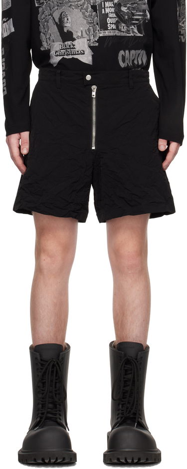 Shorts We11done We11done Crumpled Shorts Svart | WD-PT1-23-271-M-BK, 0