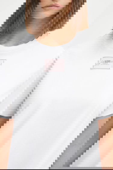 T-shirt GANNI GANNI Basic Jersey Collage Relaxed T-Shirt Vit | T4157, 3