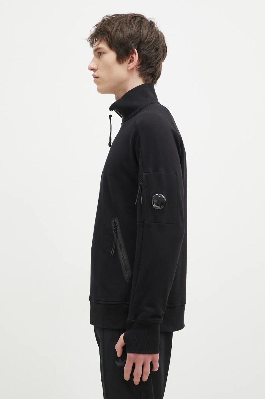 Sweatshirt C.P. Company Diagonal Raised Fleece Half-Zipped Sweatshirt Svart | 17CMSS027A005086W, 1