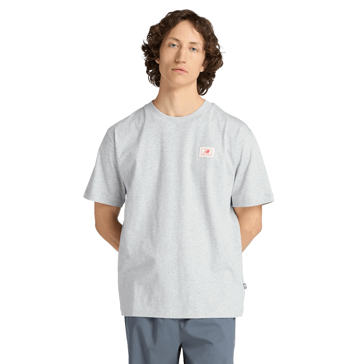 T-shirt New Balance T-Shirt Woven Label Grå | MT53928-AG, 0