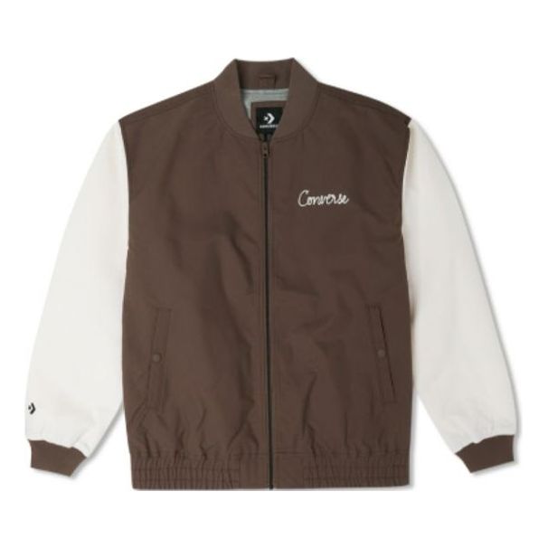 Bomberjacka Converse Chain Stitch Woven Jacket Brun | 10025514-A01