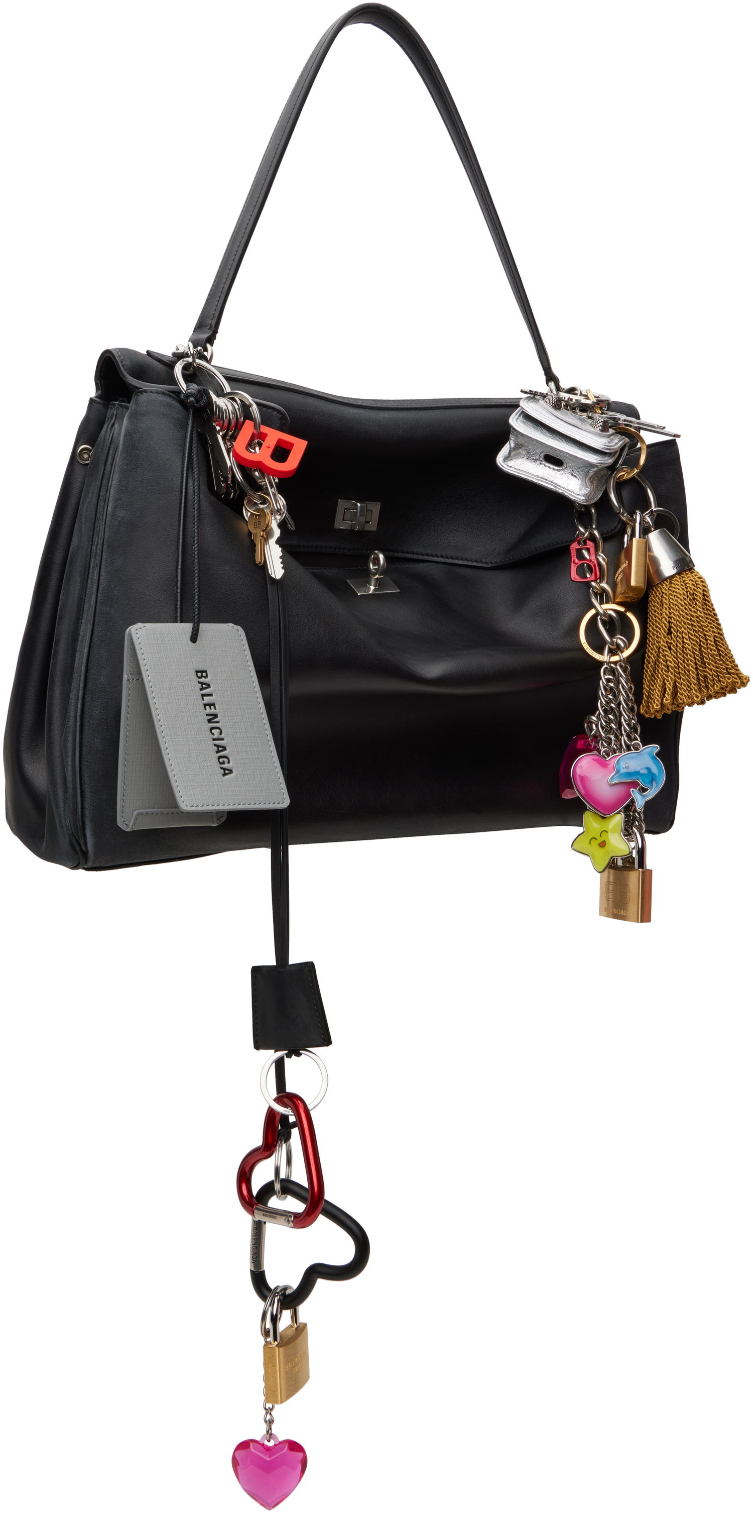 Handväska Balenciaga Balenciaga Charms Rodeo Large Bag Svart | 789744 2AA7B, 1