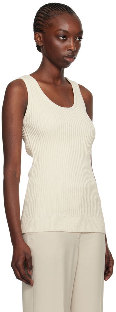 Linne TOTEME Textured Tank Top Vit | 242-WRT1670-YA0042, 1