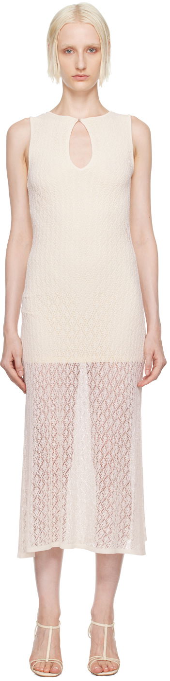 Klä BEC + BRIDGE BEC + BRIDGE Aurora Keyhole Maxi Dress Vit | W24-12244