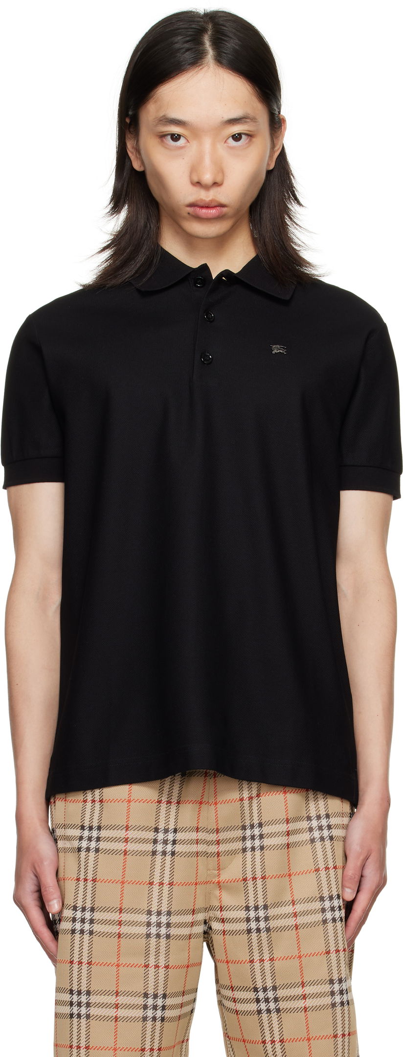 Polotröja Burberry Burberry EKD Cotton Polo Svart | 8116183