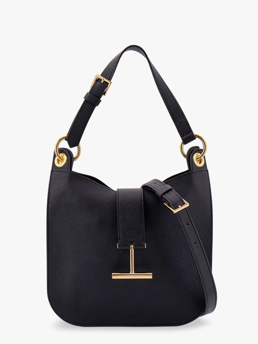 Axelväska Tom Ford Tara Black Leather Shoulder Bag Svart | L1764LCL095G1N001