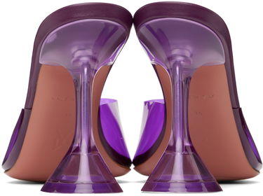 Skovård Amina Muaddi Amina Muaddi Lupita Glass Slipper Heeled Sandals Purpur | LUPITA GLASS SLIPPER CL PLEXI PV, 1