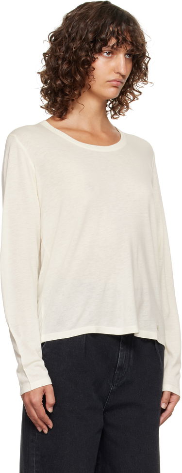 T-shirt Loulou de Saison Loulou de Saison Ava LDS Longsleeve Jersey T-shirt Vit | AVA LDS, 1
