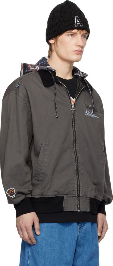 Bomberjacka AAPE by A Bathing Ape AAPE by A Bathing Ape Hoodie Jacket Grå | AAPLJM7675XXNBKL, 1