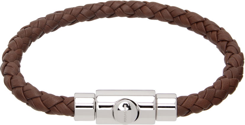 Armband FERRAGAMO Leather Bracelet Brun | 703873