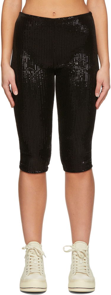 Damasker We11done We11done Sequin Cycling Shorts Svart | WD-PT1-22-295-W-BK, 0
