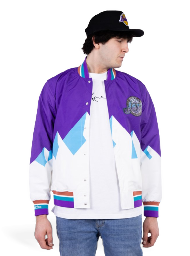 Bomberjacka Mitchell & Ness 75th Anniversary Warm Up Jacket Flerfärgad | OJBF1201-UJAYYPPPPURP