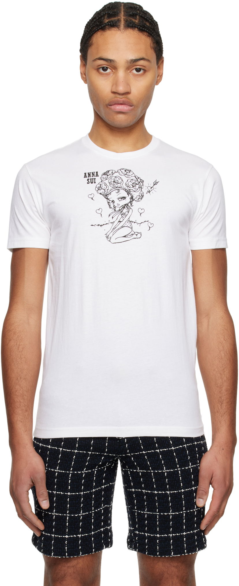 T-shirt Anna Sui Anna Sui Beach Girl Graphic T-Shirt Vit | MT1025B2