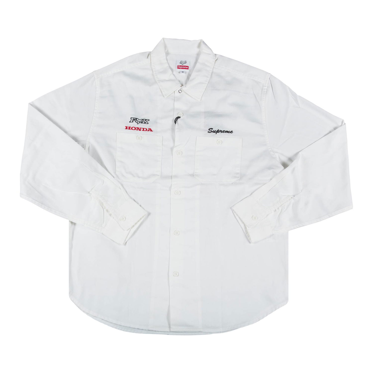 Skjorta Supreme Honda Fox Racing x Work Shirt Vit | FW19S25 WHITE, 1