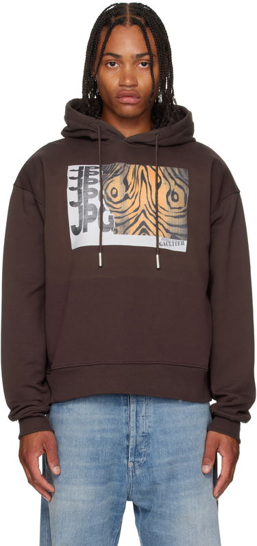 Sweatshirt Jean Paul Gaultier Jean Paul Gaultier Printed Hoodie Brun | 25/03-W-TO296-J003-710060, 0