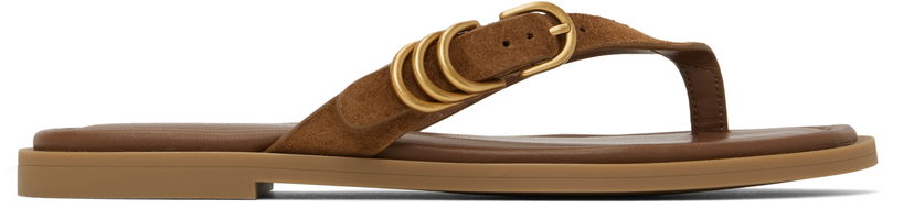 Skovård rag & bone rag & bone Gia Suede Thong Sandals Brun | WFF25SF1003SU03