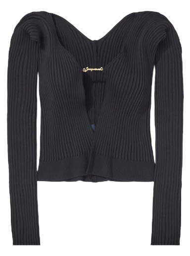 Sweater Jacquemus La Maille Pralu Longue Cardigan Svart | 223KN500 2190 990