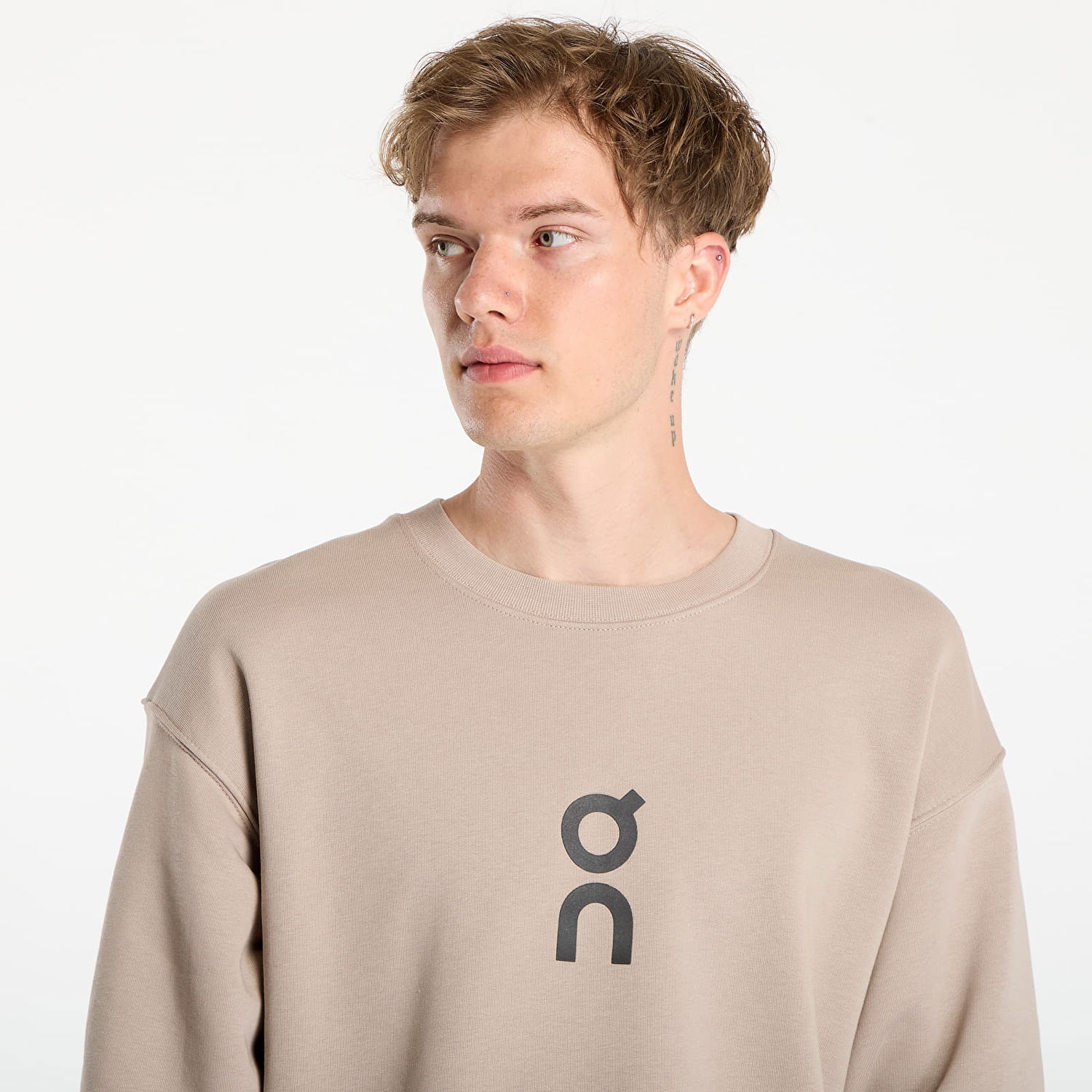 Sweatshirt On Running Club Crew Sweatshirt XL Beige | 1ME10340603, 0