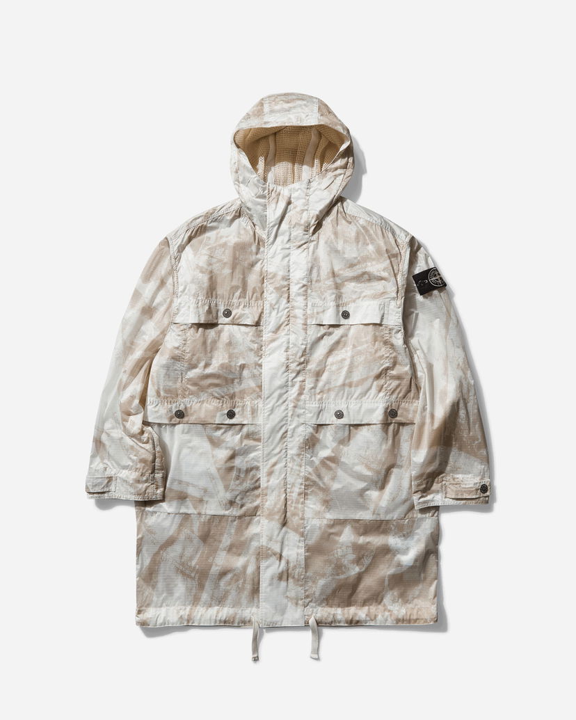 Parkas Stone Island UV-Reactive Scan Camo Nylon Ripstop Parka Beige | K1S15-7100011-S00E2 V009A