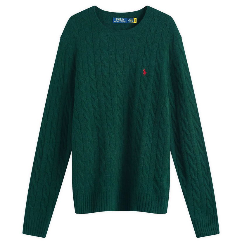 Sweater Polo by Ralph Lauren Cable Knit Jumper Grön | 710876762004